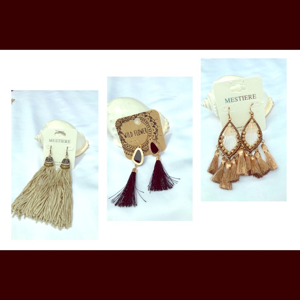 3 pair of tassel earring for $10